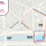 Mapa del recorrido del relevo por equipos mixtos en los Juegos Olímpicos de París 2024