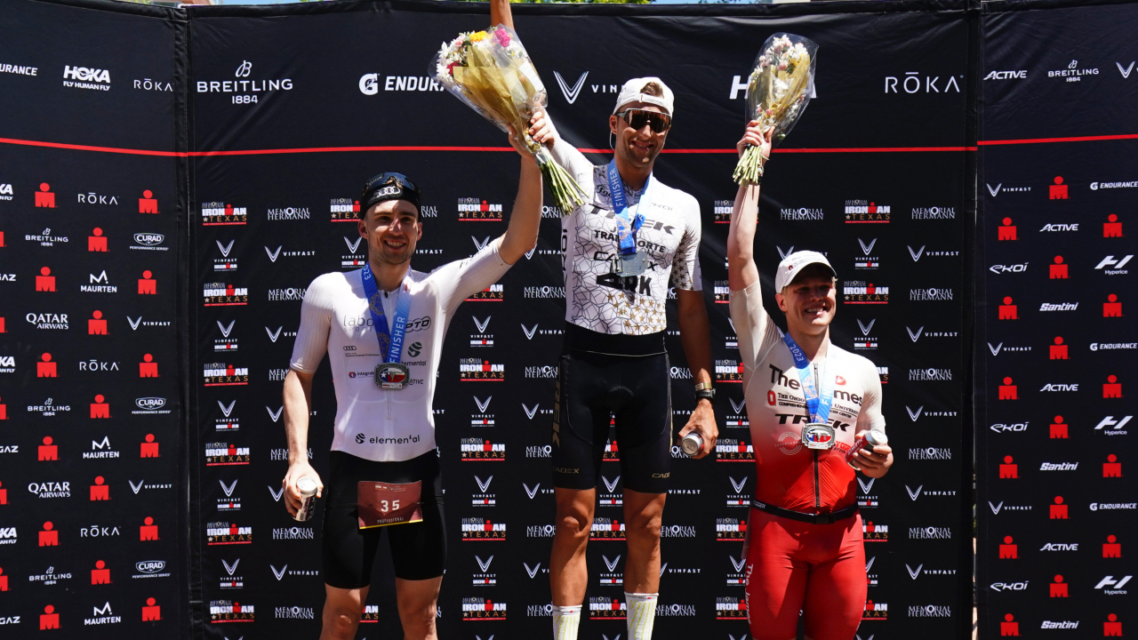 Podio masculino en IRONMAN Texas