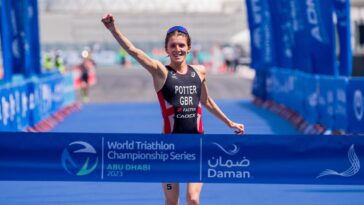 Beth Potter gana el WTCS Abu Dhabi 2023 crédito fotográfico Tommy Zaferes World Triathlon