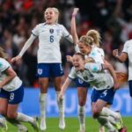 Inglaterra celebra la victoria en la tanda de penales sobre Brasil