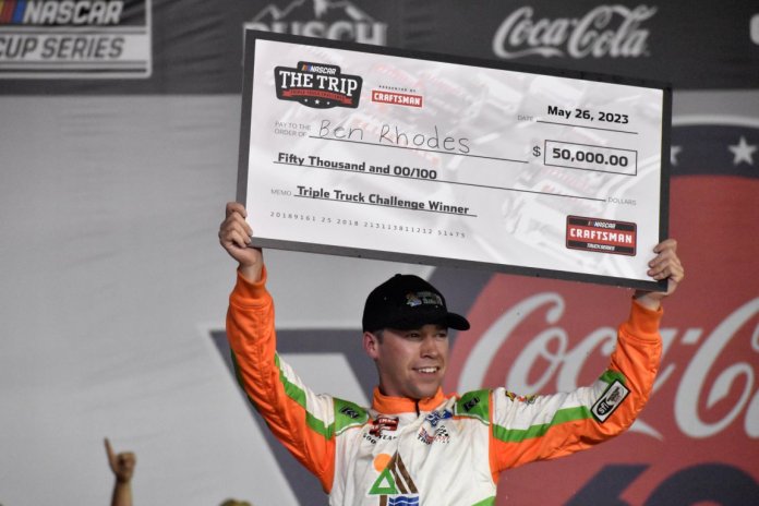 Ben Rhodes gana el Charlotte Motor Speedway 2023 NASCAR Craftsman Truck Series