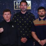 John Ryder (derecha) está listo para un desafío monumental contra Canelo Alvarez (izquierda) este fin de semana