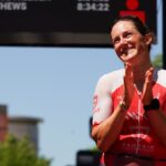 Kat Matthews se lleva los aplausos en el IRONMAN Texas 2023 [Photo credit: Kyle Rivas / Getty Images for IRONMAN]