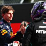 IMOLA, ITALY - APRIL 18: Race winner Max Verstappen of Netherlands and Red Bull Racing and second