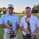 Brady Shivers, a la izquierda, y Michael Pruitt, a la derecha, ganaron el torneo de golf Reese Memorial Day Partnership el año pasado, terminando 54 hoyos a 29 bajo par en el formato de bola baja de dos hombres.  El torneo de este año está programado para comenzar el sábado y concluir el lunes en el Reese Golf Center.