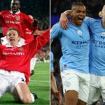 Quién ganaría entre los ganadores del triplete de Man Utd y Man City revelado por AI