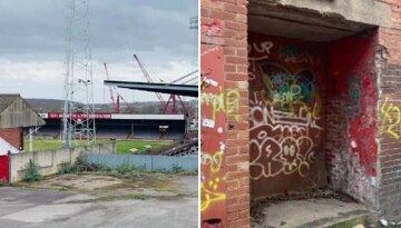 Dentro del estadio de fútbol de Yorkshire abandonado que ha sido congelado en el tiempo
