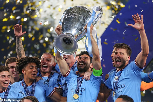 Man City ganó su primera Liga de Campeones con una victoria contra el Inter de Milán a principios de este mes.
