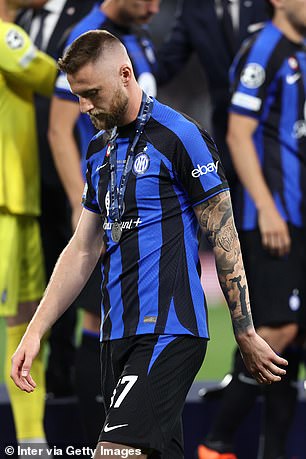 La carrera de Milan Skriniar en el Inter de Milán termina en una amarga derrota