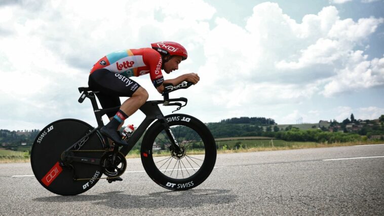 Nueva bicicleta de contrarreloj Ridley vista en Dauphine TT