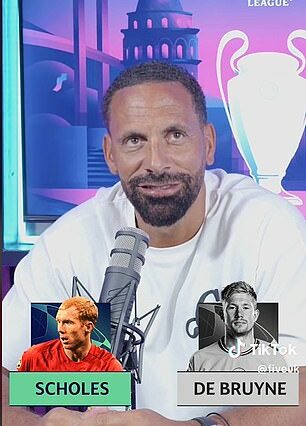 A Rio Ferdinand se le encomendó la selección de un equipo combinado del Manchester City, que buscaba triples, y el equipo del Manchester United de 2007-08.