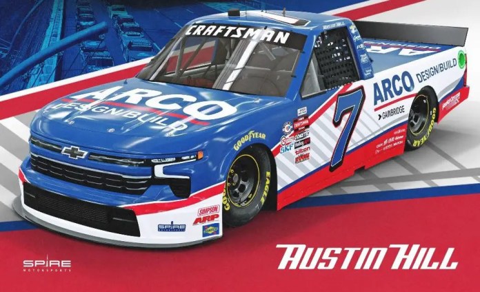 Austin Hill seleccionado para la carrera de camiones en Pocono con Spire Motorsports
