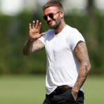 David Beckham asiste al entrenamiento de Inter Miami antes de la presentación de Lionel Messi