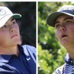 Simon Kwon, a la izquierda, y David Liechty, a la derecha, avanzaron a la final del 125º Utah State Amateur el viernes 30 de junio de 2023 en The Country Club en Salt Lake City, Utah.