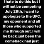 Miguel Baeza anuncia retiro de pelea con Jake Mathews en UFC 291