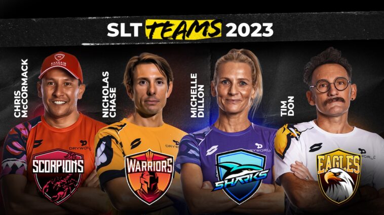 Gerentes de equipo SLT 2023 Chris McCormack, Nicholas Chase, Michelle Dillon y Tim Don