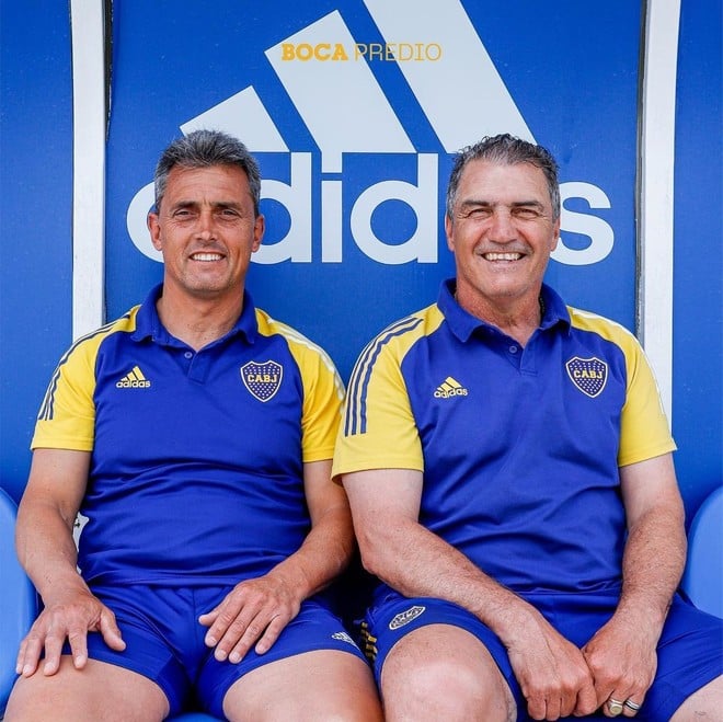 Diego Soñora y Blas Giunta, coordinadores de las Inferiores de Boca.