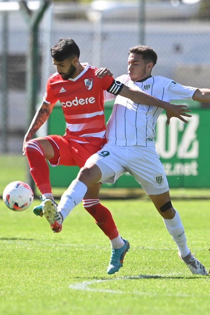 Franco Paredes en la Reserva de River. Prensa River.