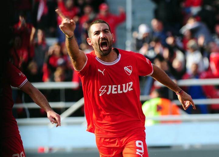 Martín Cauteruccio, en Independiente. (Foto: Marcelo Carroll)