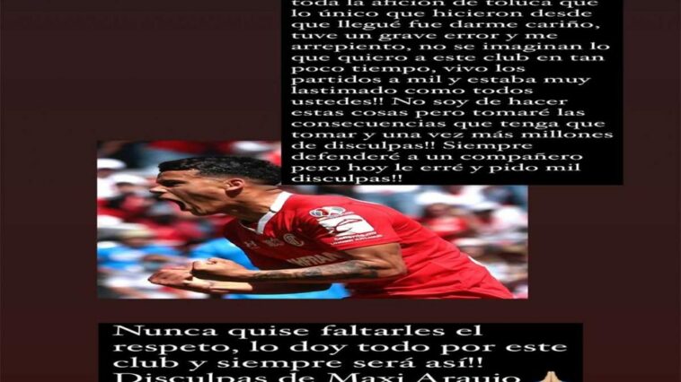 Volpi y sus razones para no disculparse con la afición del Toluca 0