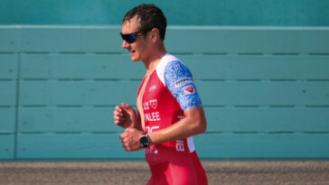 Britain's Alistair Brownlee finished fifth at the Miami T100.