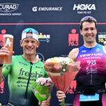 Jackson Laundry Lionel Sanders podium Oceanside 2022 [Photo credit: Donald Miralle /Getty Images for IRONMAN]