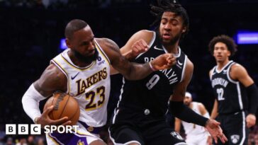 NBA: LeBron James lleva a Los Angeles Lakers a una victoria dominante contra los Brooklyn Nets