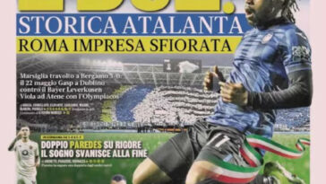Documentos de hoy: Atalanta Opus Dea en una épica final de la Eurocopa, la Roma tan cerca 2-2