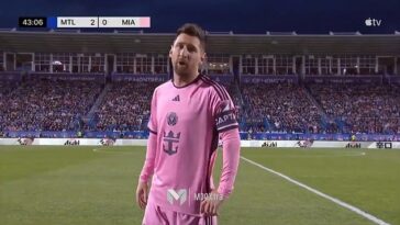 Lionel Messi se enfureció por la extraña nueva regla de la Major League Soccer en la televisión en vivo contra Montreal