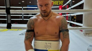 Oleksandr Usyk ha mostrado su brutal método de ganar músculo antes de su choque con Tyson Fury.