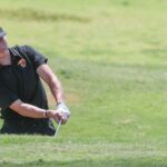 Luke Ringkamp de Palm Desert lo cierra en el tercer hoyo en Mission Hills North durante las finales individuales de golf DEL en Rancho Mirage, California, el 2 de mayo de 2024.