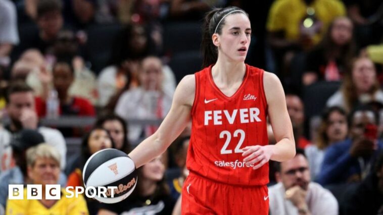 Caitlin Clark playing for Indiana Fever