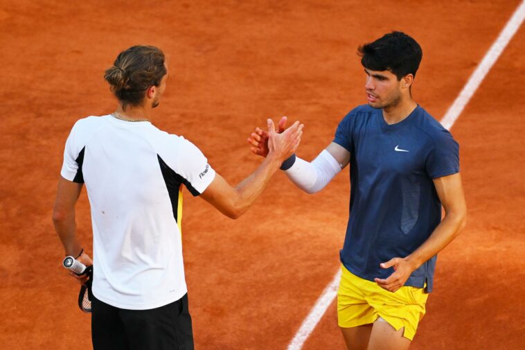 Alexander Zverev y Carlos Alcaraz, Roland Garros 2024