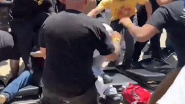 Estalló una pelea entre los campamentos de Nate Díaz y Jorge Masvidal durante una rueda de prensa en Anaheim.