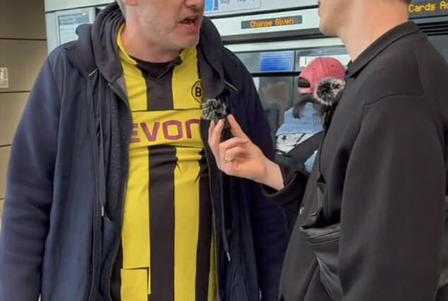 Un aficionado del Borussia Dortmund dejó a un entrevistador al borde de las lágrimas en un momento conmovedor
