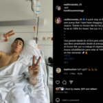 Raúl Fernández se recupera de una operación de bomba de brazo (Instagram)