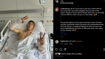 Raúl Fernández se recupera de una operación de bomba de brazo (Instagram)