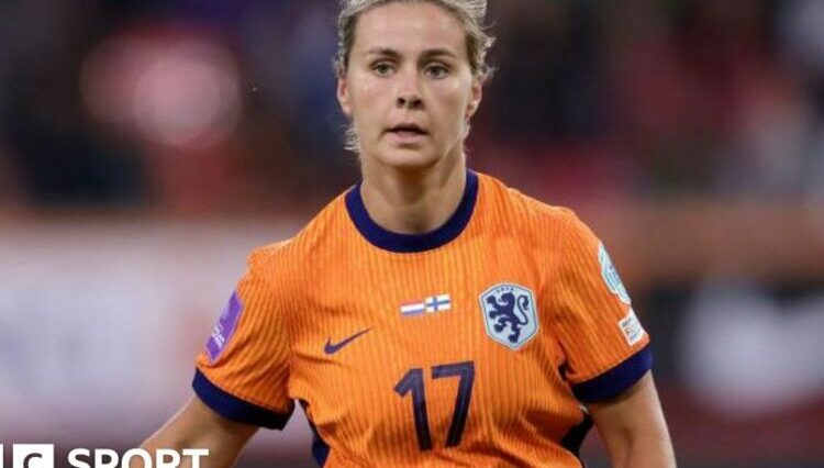 Victoria Pelova in action for the Netherlands against Finland