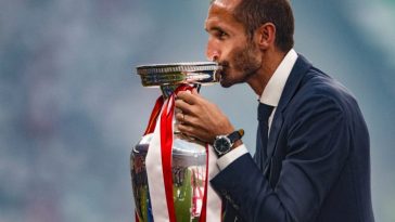 Chiellini devuelve a Italia el trofeo de la Eurocopa para la final de la Eurocopa 2024