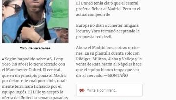 Desde España - El Manchester United acuerda acuerdos por valor de 88,3 millones de libras para fichar a Yoro