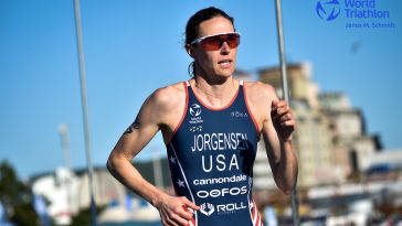 Gwen Jorgensen, carrera de la Copa Mundial de Triatlón Tongyeong 2023
