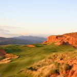 Hoyo n.° 13 del campo de golf Sand Hollow Championship Resort en Hurricane, Utah.