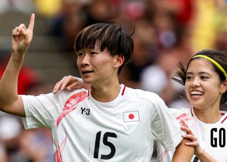 Watch Japan score their first goal against Spain at the Paris 2024 Olympics