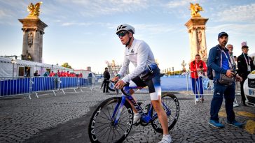 Triatlón de los Juegos Olímpicos de París 2024: Kristian Blummenfelt Familiarización con la bicicleta