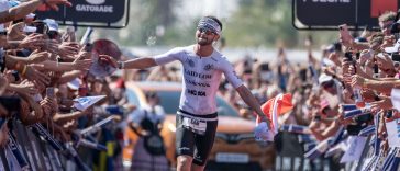 Sam Laidlow Campeonato del Mundo IRONMAN 2023 Bonita celebración en la línea de meta