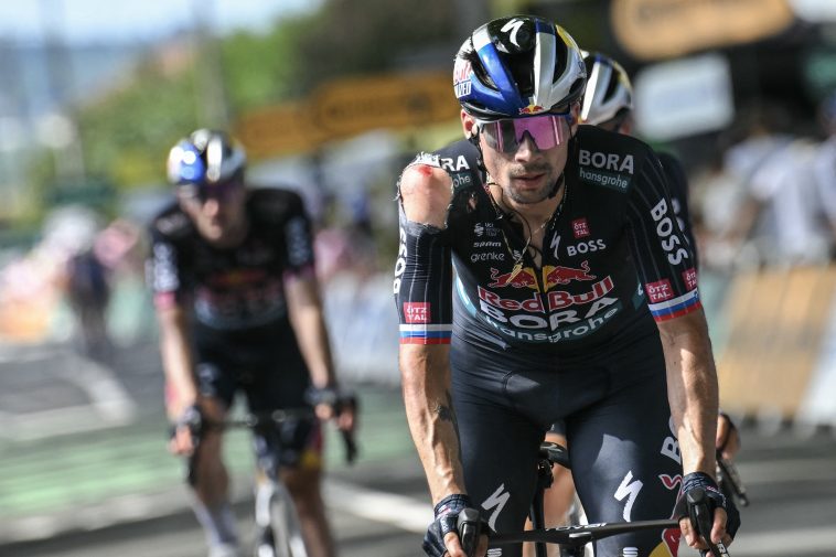 Las pruebas revelan que Primož Roglič sufrió una fractura en la espalda baja tras un accidente en el Tour de Francia