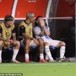 Leo Messi lloró tras lesionarse el tobillo derecho en la final de la Copa América ante Colombia