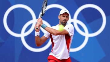 Novak Djokovic se entrena en París antes de los Juegos Olímpicos