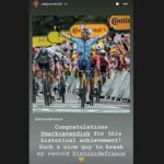 Eddy Merckx felicita a Mark Cavendish