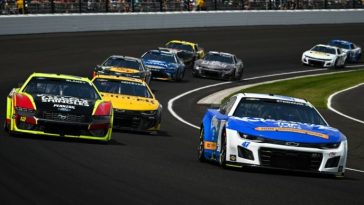 Kyle Larson, Ryan Blaney - Indianapolis Motor Speedway - NASCAR Cup Series - Brickyard 400 presentado por PPG - Domingo 21 de julio de 2024